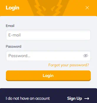 ValorBet login form for secure account access and registration